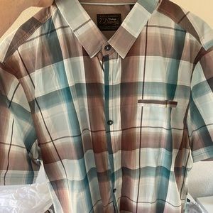 7 Diamonds Mens XXL short sleeve button up shirt New